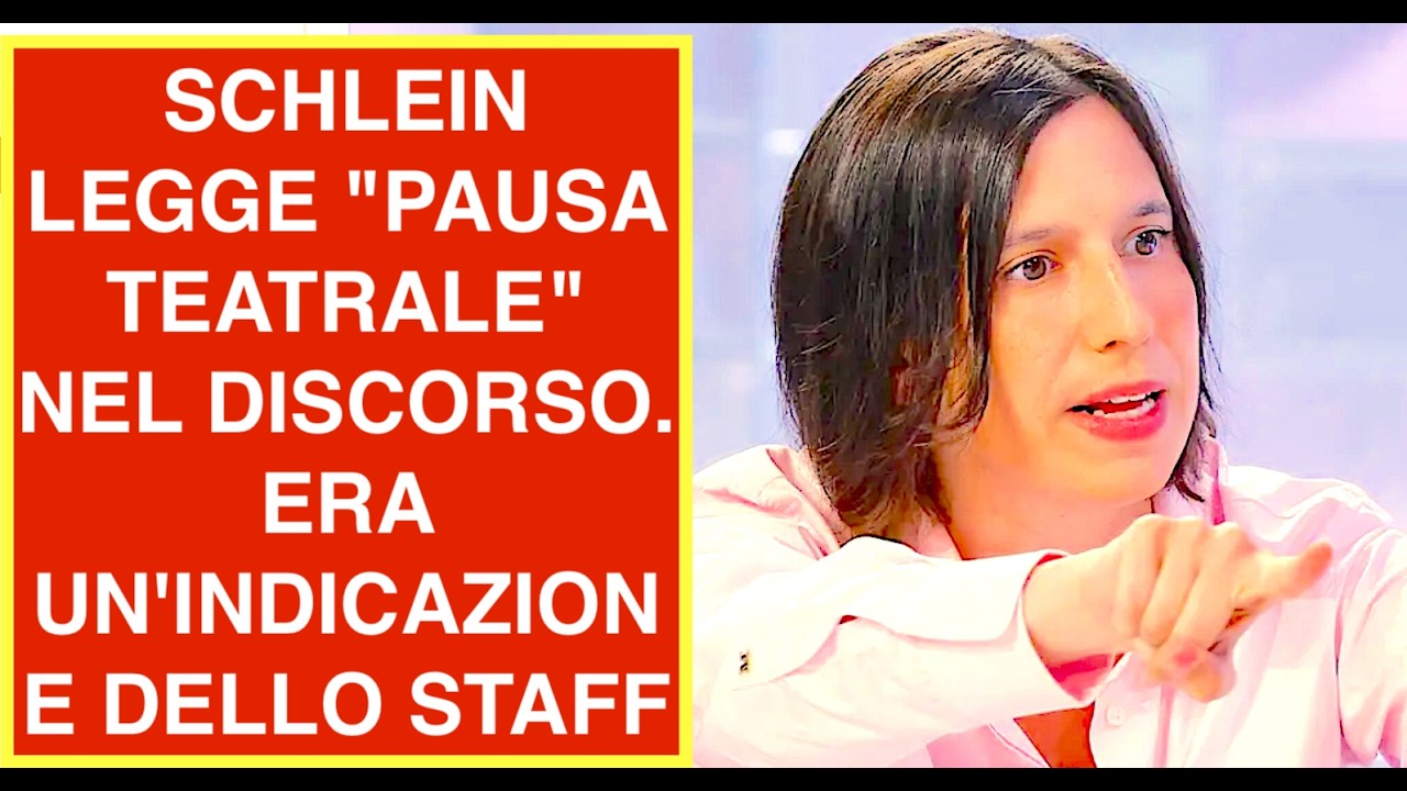 CHE FIGURA SCHLEIN LEGGE "PAUSA TEATRALE" NEL DISCORSO. ERA UN'INDICAZIONE DELLO STAFF