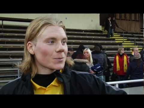 Intervju med Johan Svahn efter kvalvinsten för Falkenbergs FF mot BK Forward