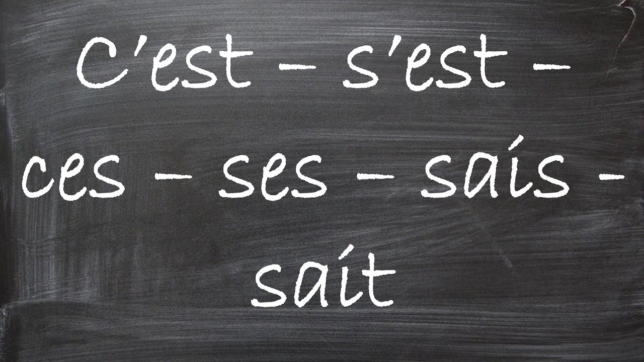 Fins accordeurs - Cours de français - C'est/s'est/ces/ses/sais/sait