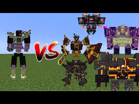 Ender Ordnance(World Of Bosses) Vs L_Ender's Cataclysm Mobs - Minecraft Mob Battle