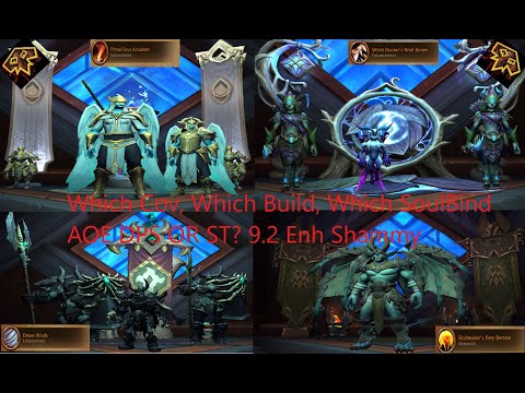 Break down all of 9.2 Enh shammy cov's and their respected builds!