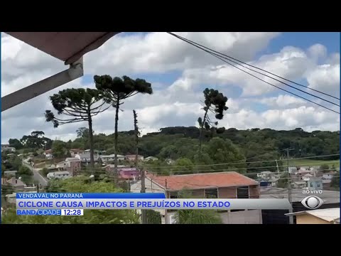 Ventania causa impactos e prejuízos no Paraná