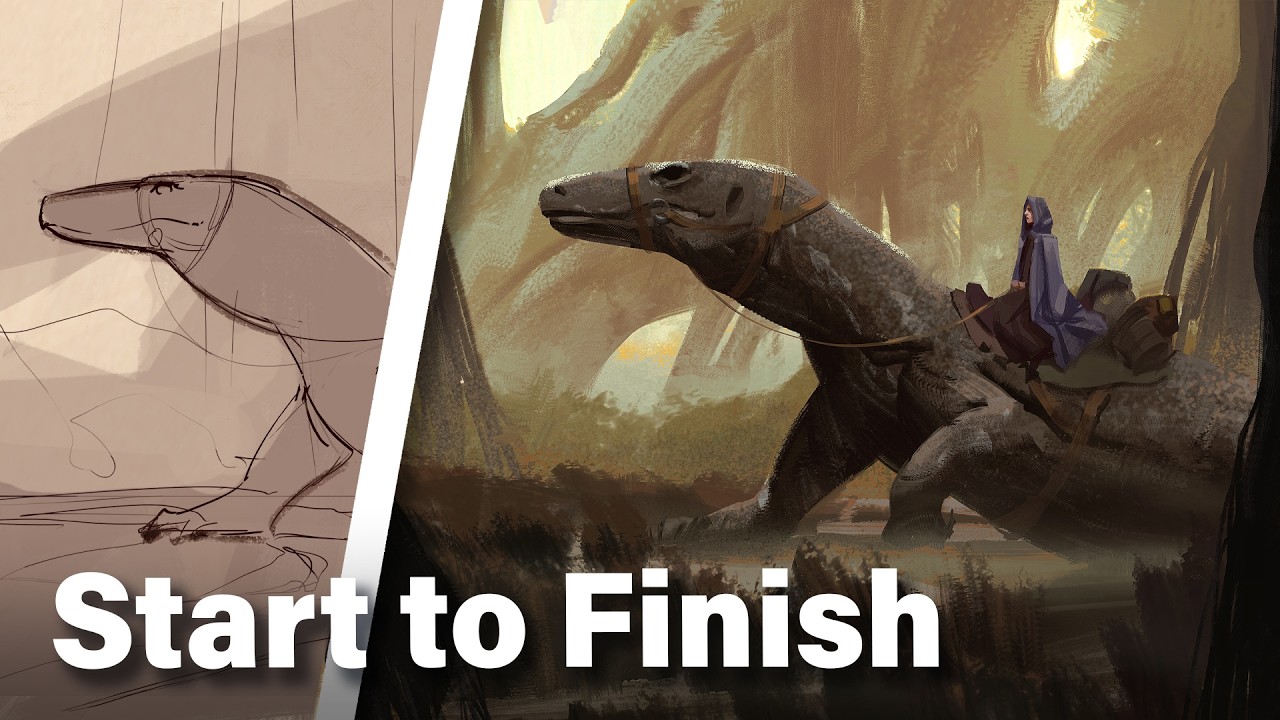How I Paint Concept Art from Scratch (Digital Painting Tutorial)
