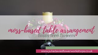 Foam free flowers | moss-based table arrangement