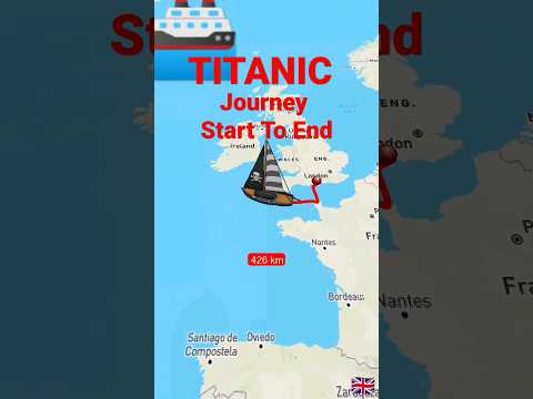 1912 Titanic Sank Route 😐😐 #shorts #viral #youtubeshorts #titanic