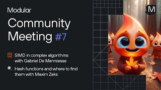 Download the video "Modular Community Meeting #7: SIMD and hash functions in the Mojo standard library"