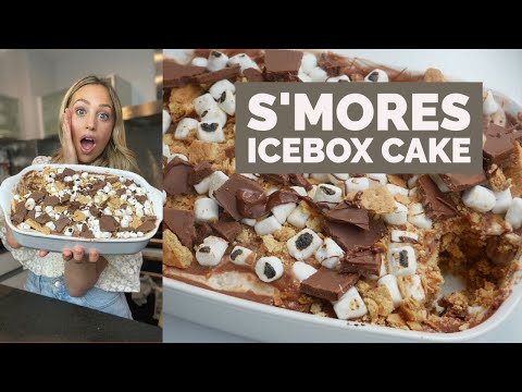 S'MORES ICEBOX CAKE! EASY No-Bake 20-Minute Dessert! | Full Recipe Tutorial How To | Skyler Bouchard