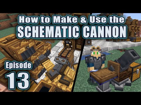 How to Make and Use the Create Mod Schematic Cannon: Ep 13 - Minecraft Create Above and Beyond