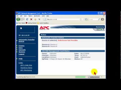 Apc „Smart-UPS SRT“ 3000 VA / 2700 W RM 230 V prijungtas, 4 min. esant pilnai apkrovai video