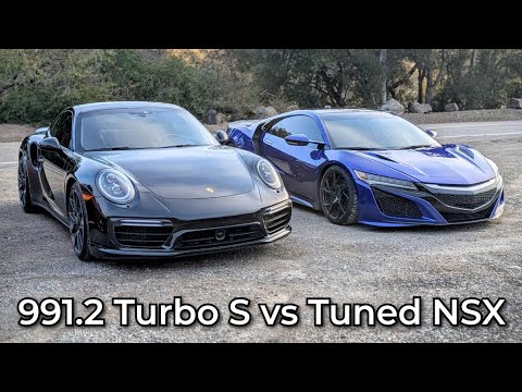 2017 Porsche 911 Turbo S (991.2) vs 2017 Acura NSX (Tuned) Head to Head Review!