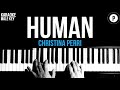 Christina Perri - Human Karaoke SLOWER Acoustic Piano Instrumental Cover Lyrics MALE / HIGHER KEY
