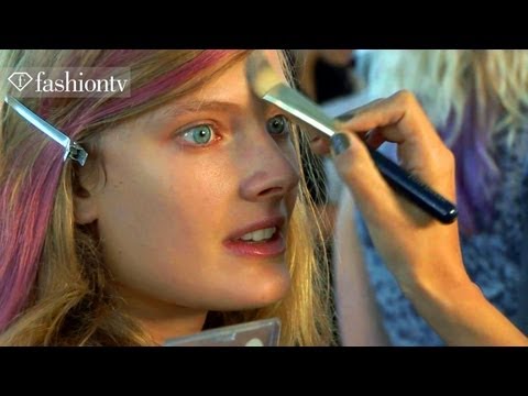 Hair & Makeup - Peter Som Backstage - New York Fashion Week Spring 2012 NYFW | FashionTV - FTV