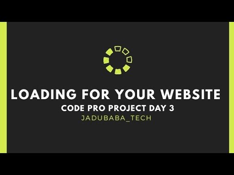 Create Loader / Loading Using HTML and CSS – Jadubaba Tech