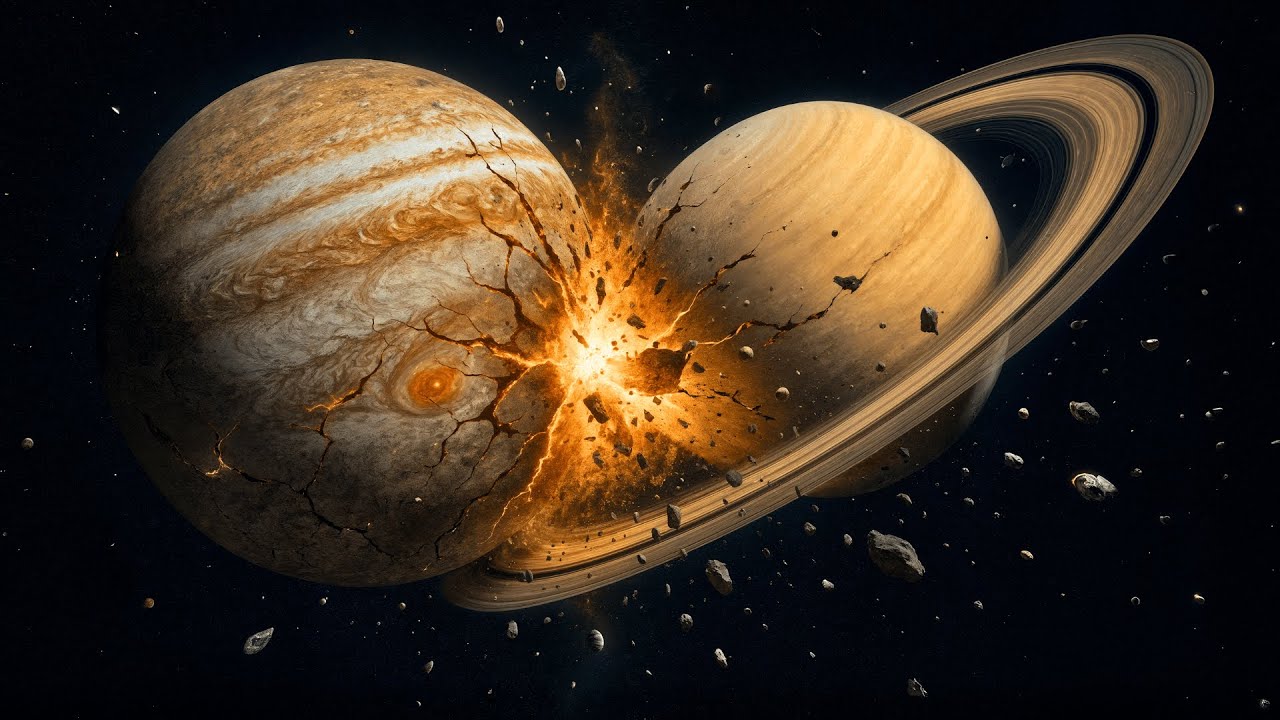 Jupiter vs Saturn – Planetary Simulation