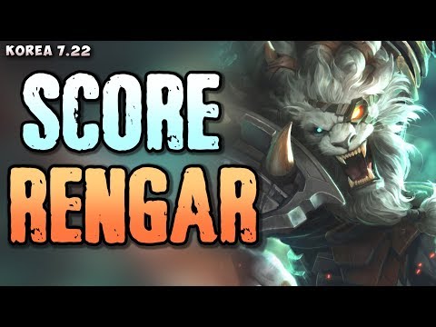KT Score plays Rengar jungle - Korean SoloQ patch 7.22