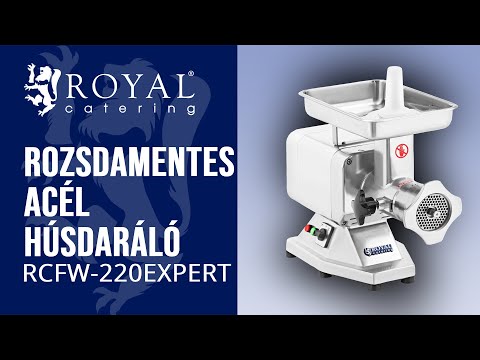 Videó - Rozsdamentes acél húsdaráló - 220 kg/h - EXPERT