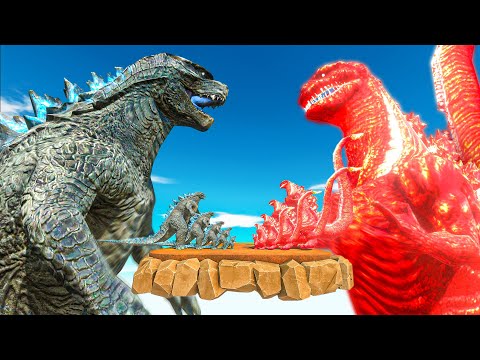 Legendary Godzilla War - Growing Godzilla 2014 VS Shin Godzilla Fire, Size Comparison Godzilla