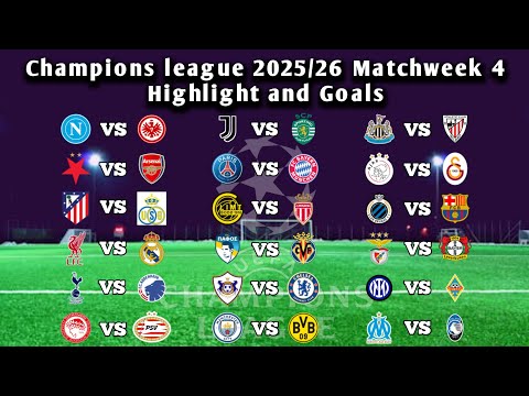 All Champions League Matchweek 4 | Highlight and All Goals | Champions League 2025/26