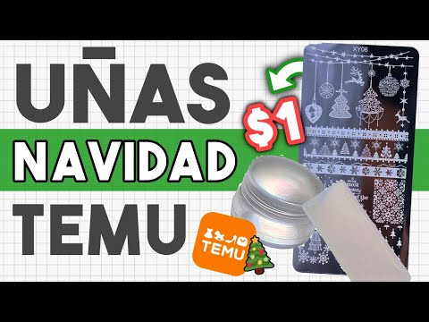 PROBANDO NUEVOS PRODUCTOS · UÑAS NAVIDAD CON TEMU 🎄💅🏼