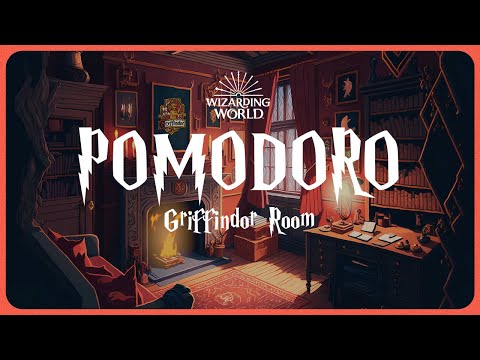 Gryffindor Study With Me - Pomodoro at Hogwarts 📚 Study Session 25/5 | Focus, Relax, Study