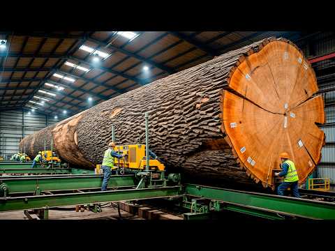 So wird's gemacht. Wie aus 1 Baumstamm Bretter für 1,5 Mio. Häuser entstehen! 🌲-🏠