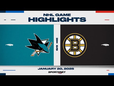 NHL Highlights | Sharks vs. Bruins - January 20, 2025