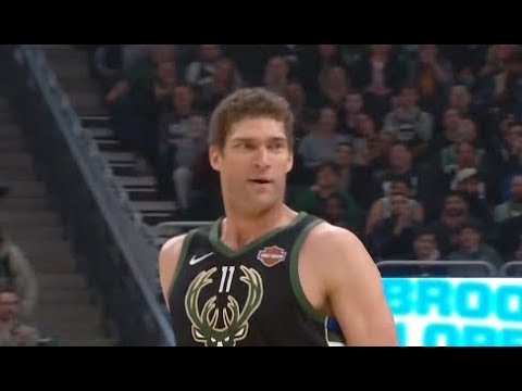 Brook Lopez Highlights vs Celtics RS19G58 - 10 Pts, 8 Rebs, 2 Blks (21.02.19)