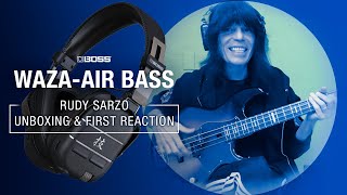 Video thumbnail for RUDY SARZO LIVE DEMO OF BOSS WAZA-AIR BASS HEADPHONES by Rudy Sarzo