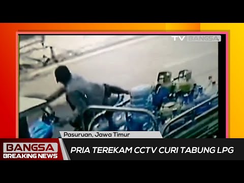 Pria di Pasuruan Terekam CCTV Curi Elpiji