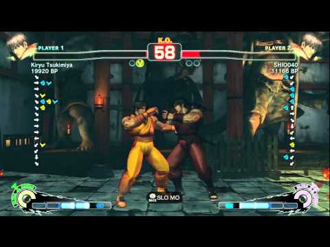 Kiryu Tsukimiya [Guy] vs SHIO040 [Guy] 1/2 SSF4 Japanese Online Ranked Matches - TRUE-HD