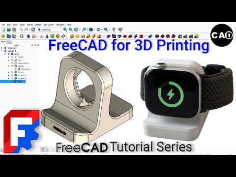 FreeCAD for 3D Printing – Project 02 of 40 | Smart Watch Charging Stand | Step-by-Step Tutorial
