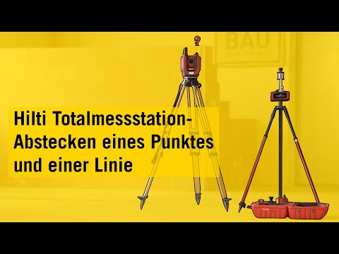 Bauvermessung - Hilti Totalmessstation - Abstecken eines Punktes in einer Line
