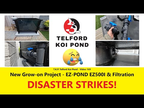 T.K.P.  Telford Koi Pond - Video 169 - New EZ POND EZ500I & Filtration - DISASTER Strikes!  #koi