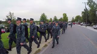 Navy public affairs students march to new B610 cadence