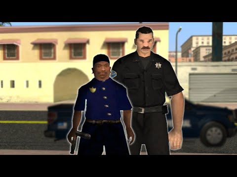 CJ Junior Works as a POLICE OFFICER - GTA San Andreas