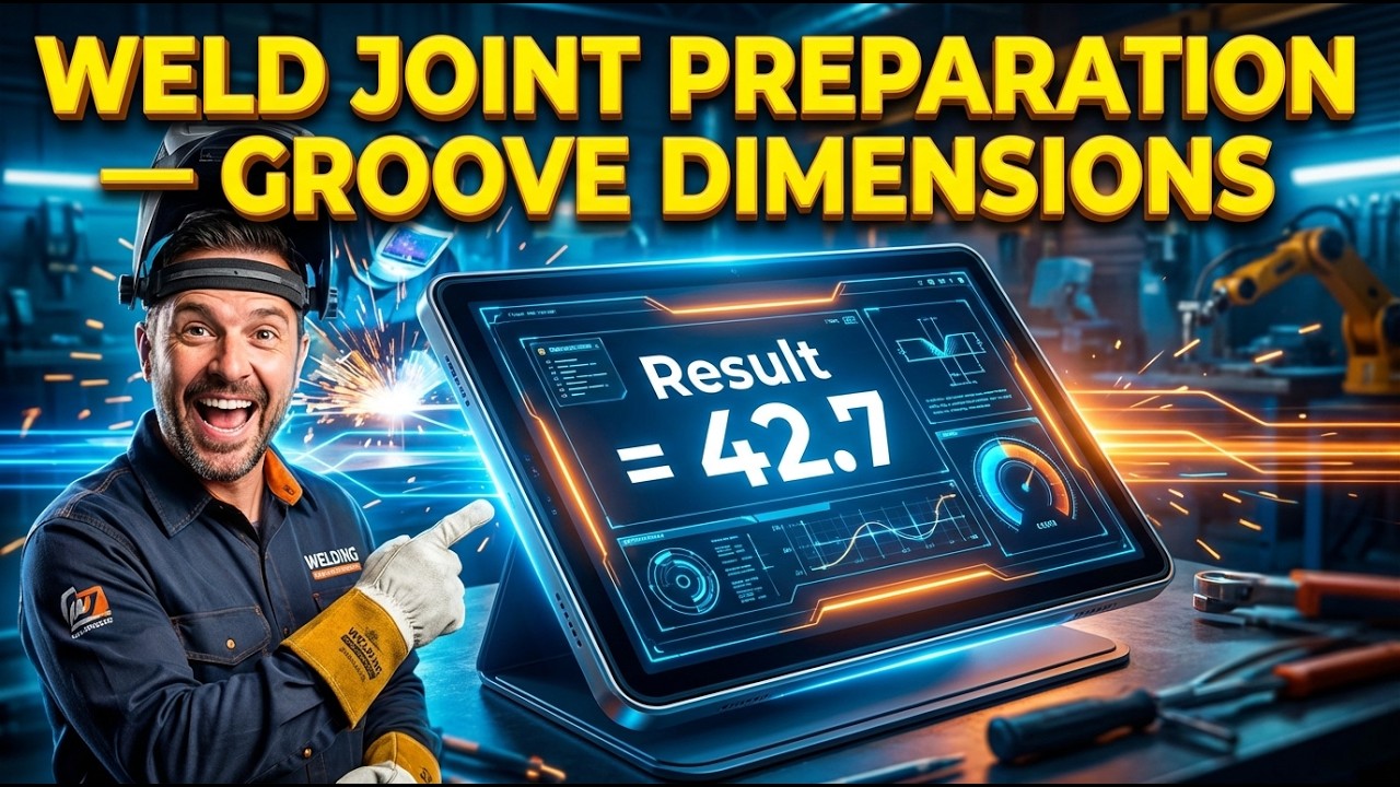 Weld Joint Preparation Calculator — Groove Dimensions