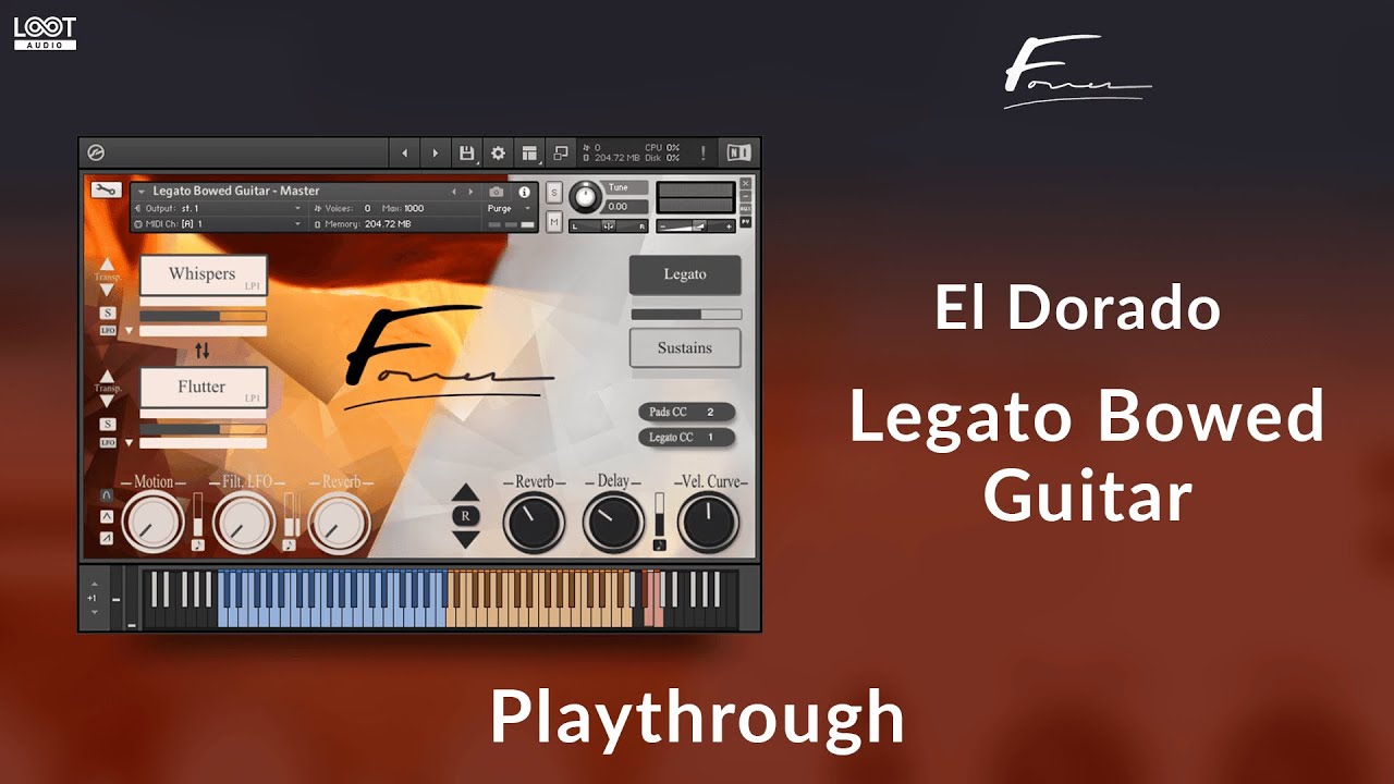 El Dorado: Legato Bowed Guitar // Kontakt // Playthrough // David Forner
