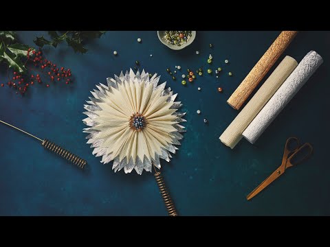 Topo de árvore estrela em papel crepom – DIY por Søstrene Grene