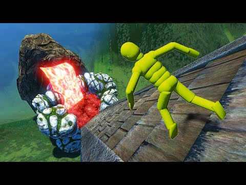 Euphoria Ragdoll Fails – Ultimate Physics Falling Test On Molten Lava #2