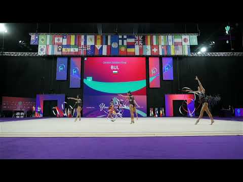 BUL  5ribbon  FIG RG WCCup Cluj Napoca 2025 BUL ATANASOVA Danaya, IVANOVA Sofia, KOLOMIETS Alina, OB