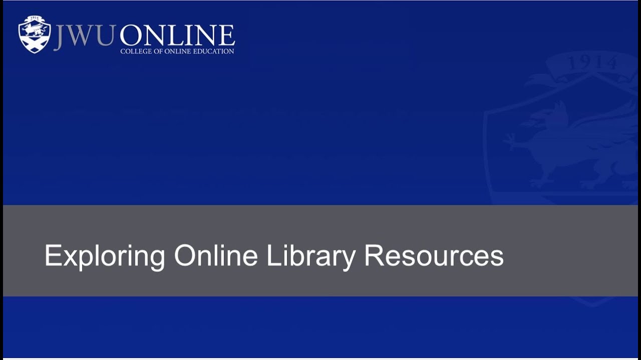 Exploring Online Library Resources