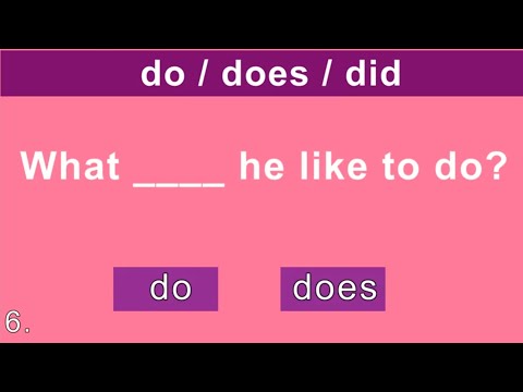 ESL Test - do/does/did |English as a Second Language Grammar Test