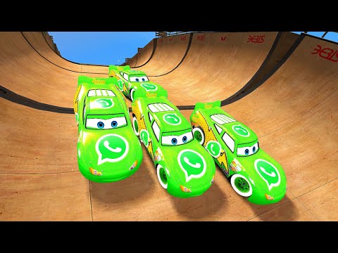 GTA 4 Whatsapp Lightning McQueen Ramp Jump Testing New Skin Of mcqueen GTA IV