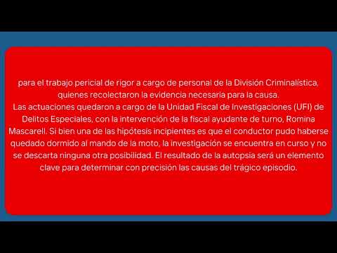 Policiales: Tragedia en Pocito Revelan la identidad del motociclista que murió tas chocar