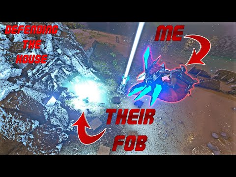 Defending the House from its first FOB!! (Carno Cave Defense) Ark Official Small Tribes Episode 42