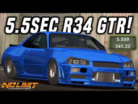FASTEST Skyline R34 GTR Tune - 5.5 ¼Mile | No Limit Drag Racing 2.0 [1.9.9]