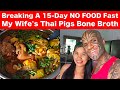 Breaking My 15-Day NO FOOD Fast with Thai Pigs Bone Broth Ft. Nitnipa Nakoon - Video 7544