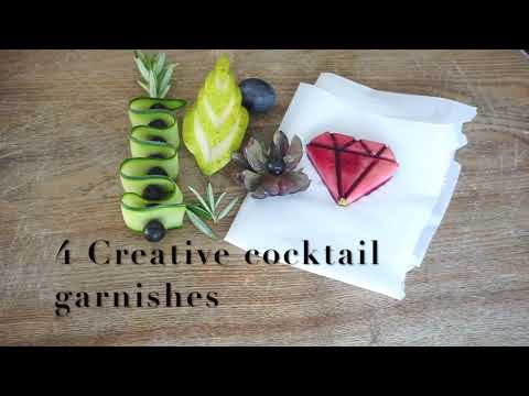 Creative cocktail garnish tutorials