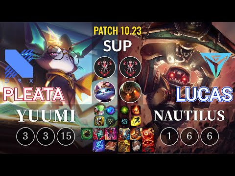 DRX Pleata Yuumi vs IGY Lucas Nautilus Sup - KR Patch 10.23