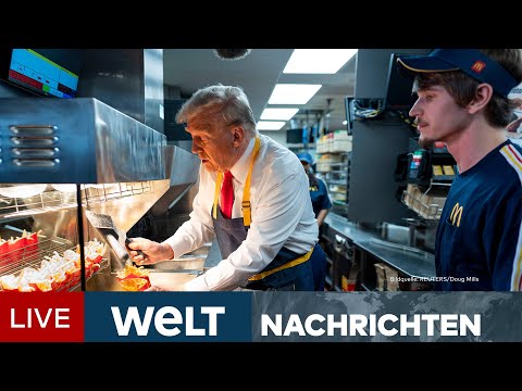 US-WAHL 2024: Trump macht Pommes-Wahlkampf bei McDonald's - Fiese Sprüche gegen Harris | Livestream
